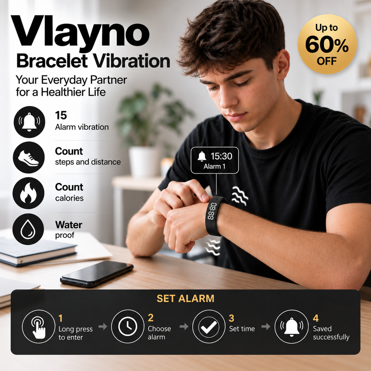 Bracelet vibrant Vlayno