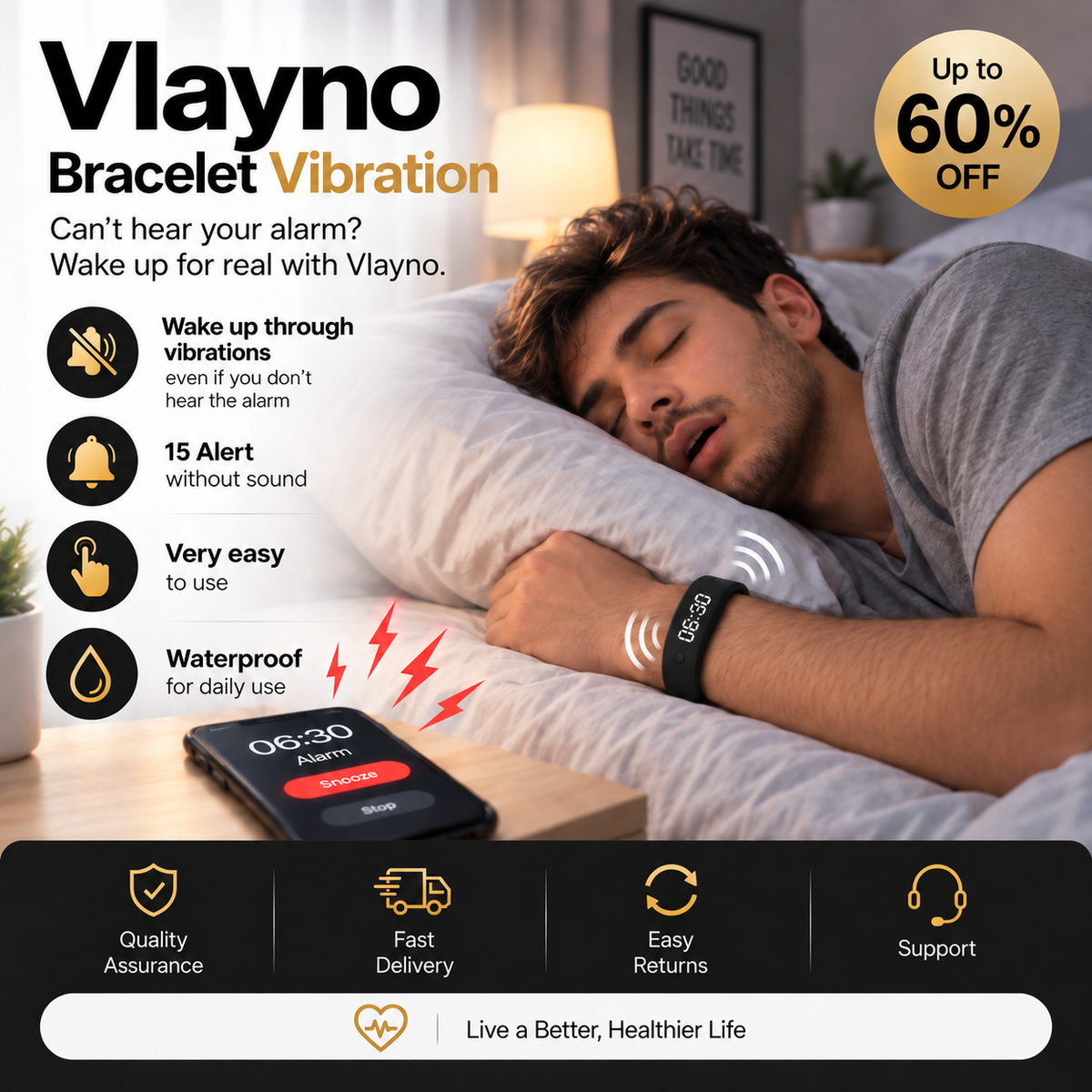 Bracelet vibrant Vlayno
